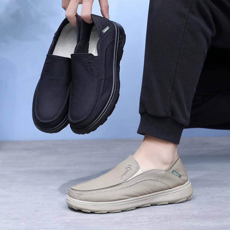 Fashion Men's Shoes 2025 New Fashion Concise Canvas Shoes Comfortable Lightweight Sneakers Non Slip Slip on Hard-Wearing Casual Shoes