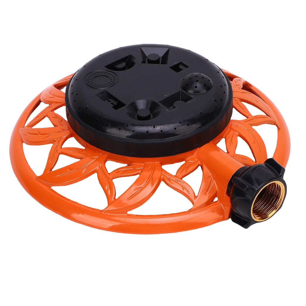 Lawn Sprinkler with Metal Decorative Base 8 Patterns Stationary Water Sprinkler for Watering Yard Lawn Garden
