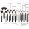 24 black gold matte makeup brush set, high-end makeup artist special beauty tool PU