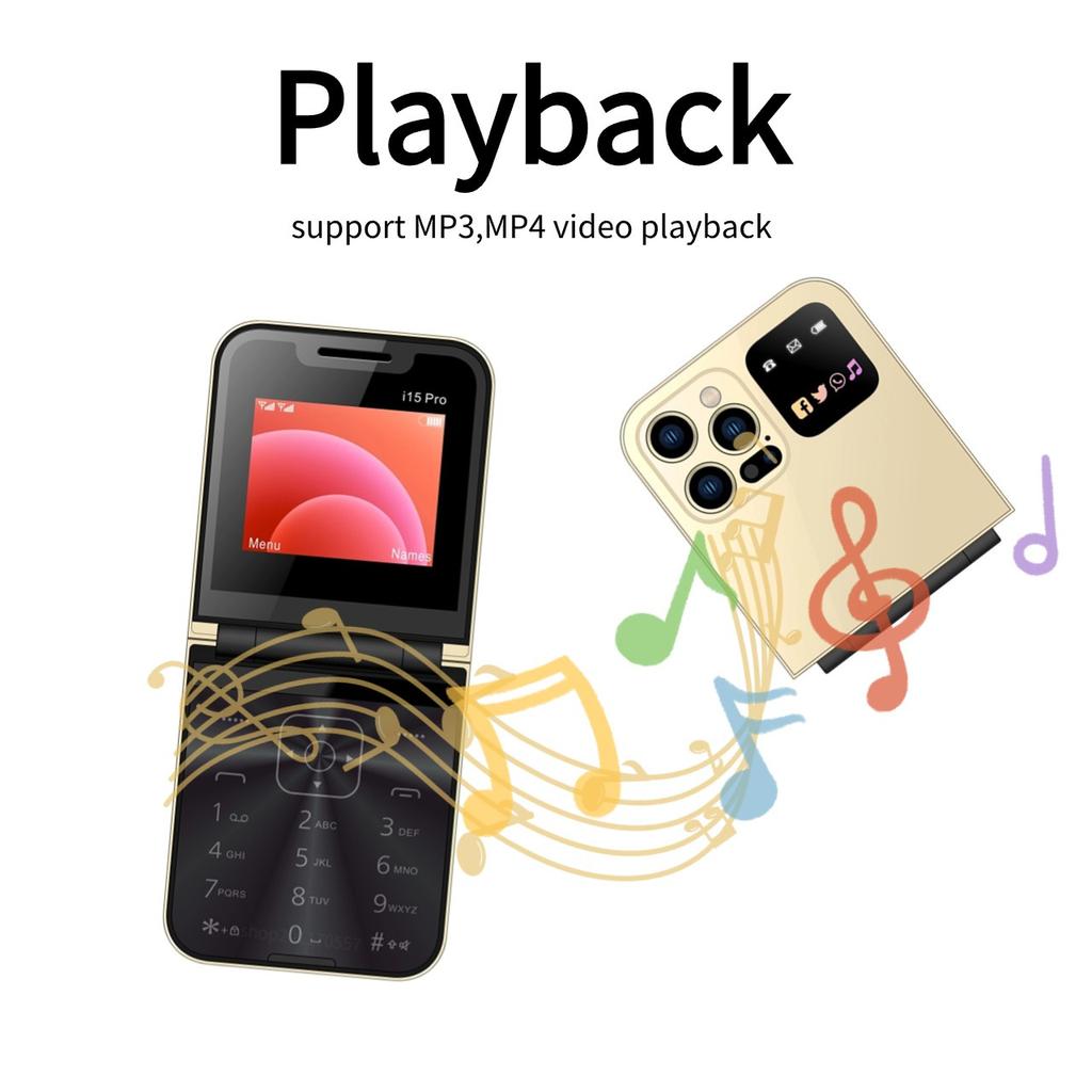 2.4" Foldable Mobile Phone Auto FM Radio Call Record Speed Dial Magic Voice Dual SIM GSM Unlocked Foldable Cellphones Backup Phone