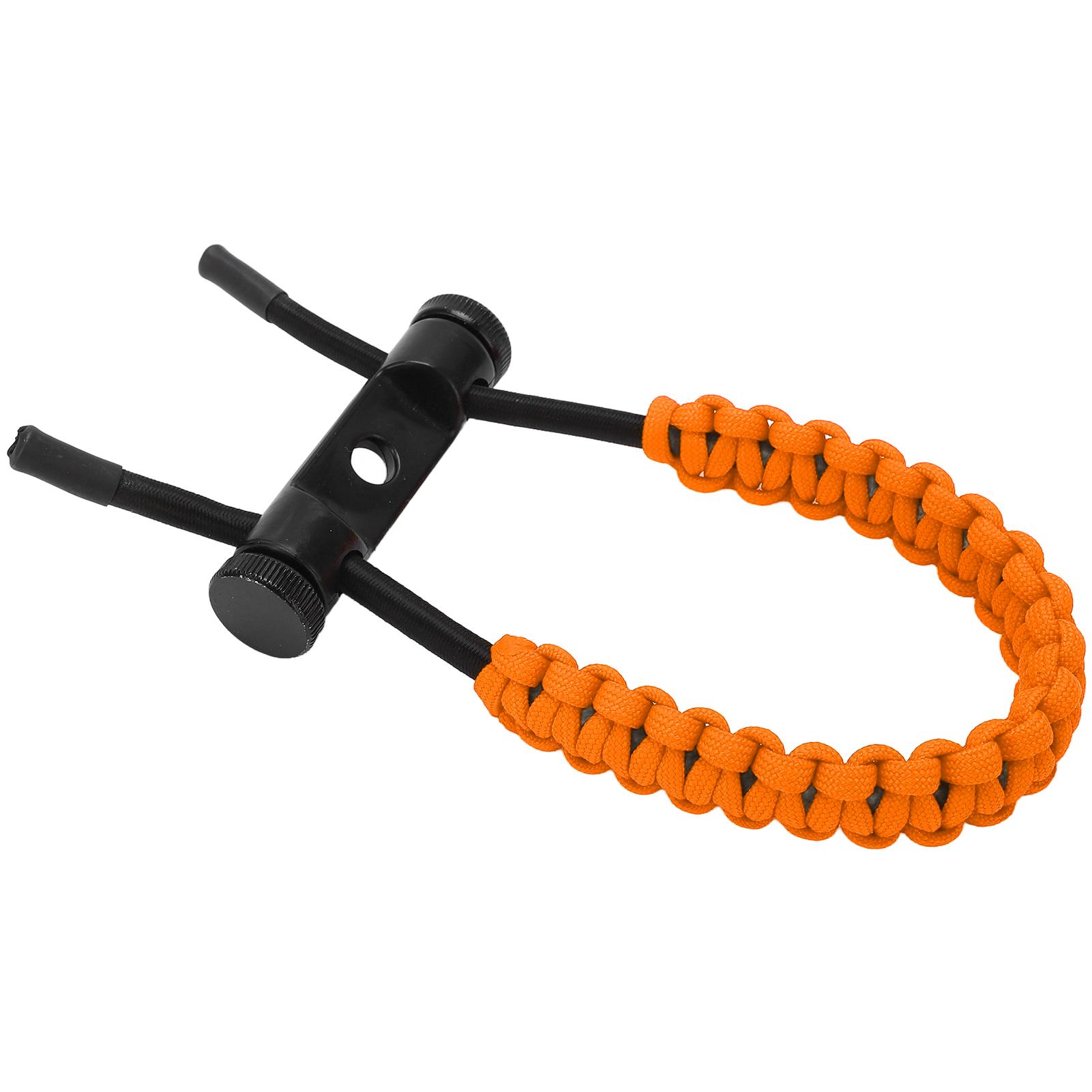 Correa de Muñeca para Arco Compuesto Correa de Muñeca Cuerda Trenzada Ajustable para Entrenamiento Ejercicio Verde naranja