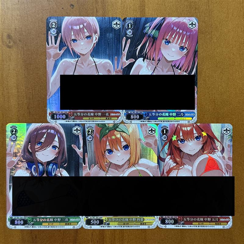Diy the Quintessential Quintuplets Self Control Anime Trading Flash Card Gilded Signature Collectible Cartoon 63x88mm