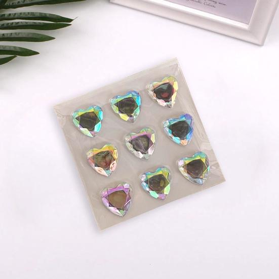 3D Faux Crystal Heart Sticker Self-Adhesive Easy To Apply Perfect for DIY Scrapbooking Journaling Supply