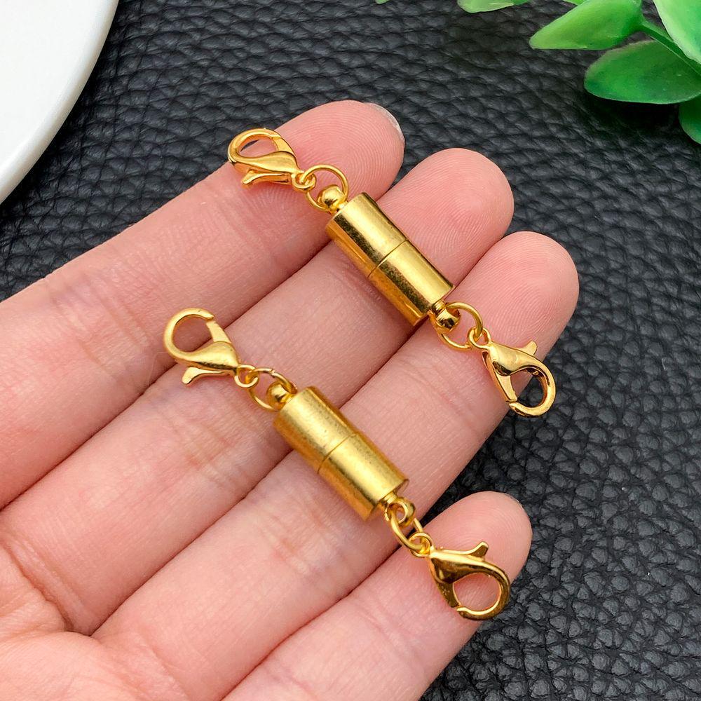 10-Style Multi-Color Round Magnetic Lobster Clasp Charms for DIY Bracelet & Necklace Jewelry