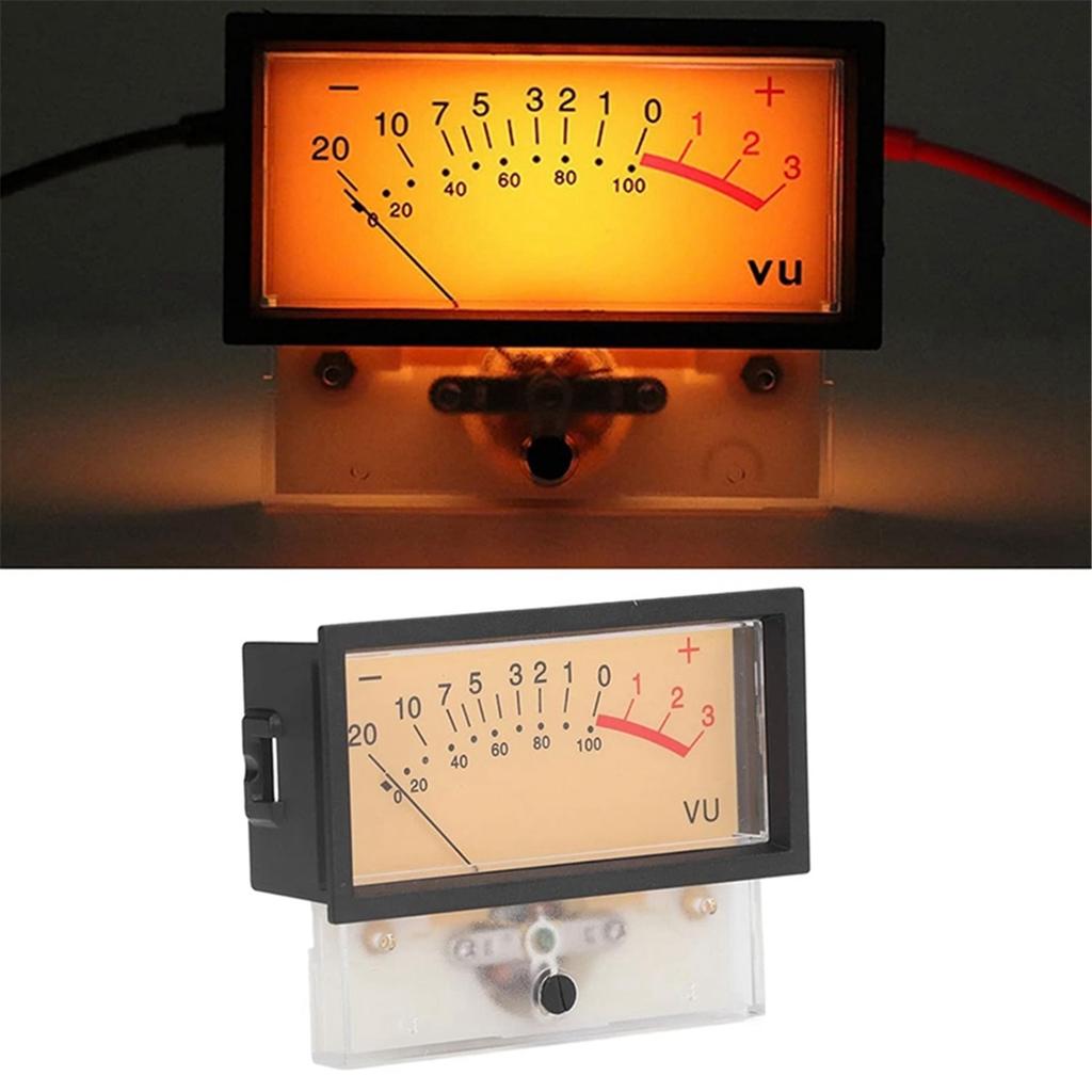 VU Meter Skull Tube Amplifier High Performance VU Level Meter for Table Power Discharge Flat, Ideal for DIY-A21R