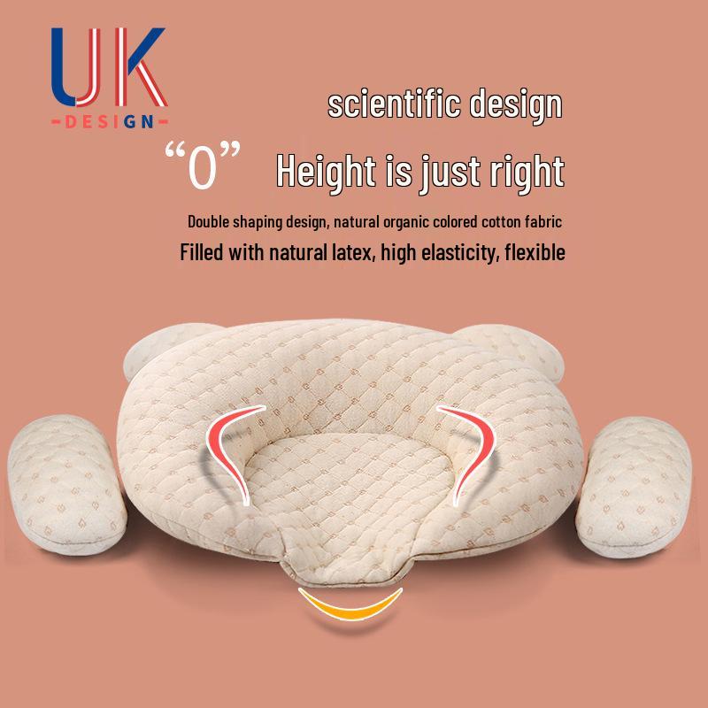 

Подушка для новорожденных против плоской головы, формирующая подушка из латекса и хлопка для детей 0-1 года