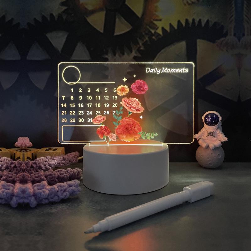 Acrylic Erasable Desk Calendar Memo Board - Transparent Home Reminder Whiteboard