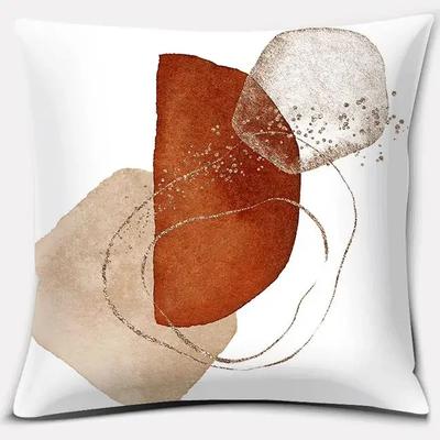 Warm Color Block Series Pillow Gift Home Office Decoration  Bedroom Sofa Car Cushion Cover