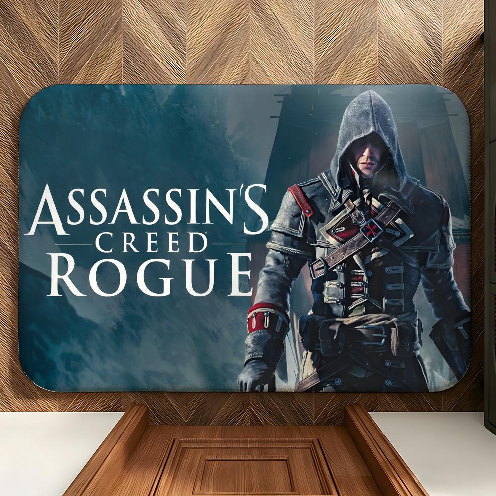 game A-Assassins Game C-Creed Floor Mat Soft Flannel Floor Mat Suitable for Entryways, Living Rooms, Bedrooms, and Bathrooms
