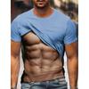 Sexy Body Print T-shirt Funny Street Women Men Funny Pattern T Shirts Fake Muscle Harajuku Fashion Trend Personality Tee Top New