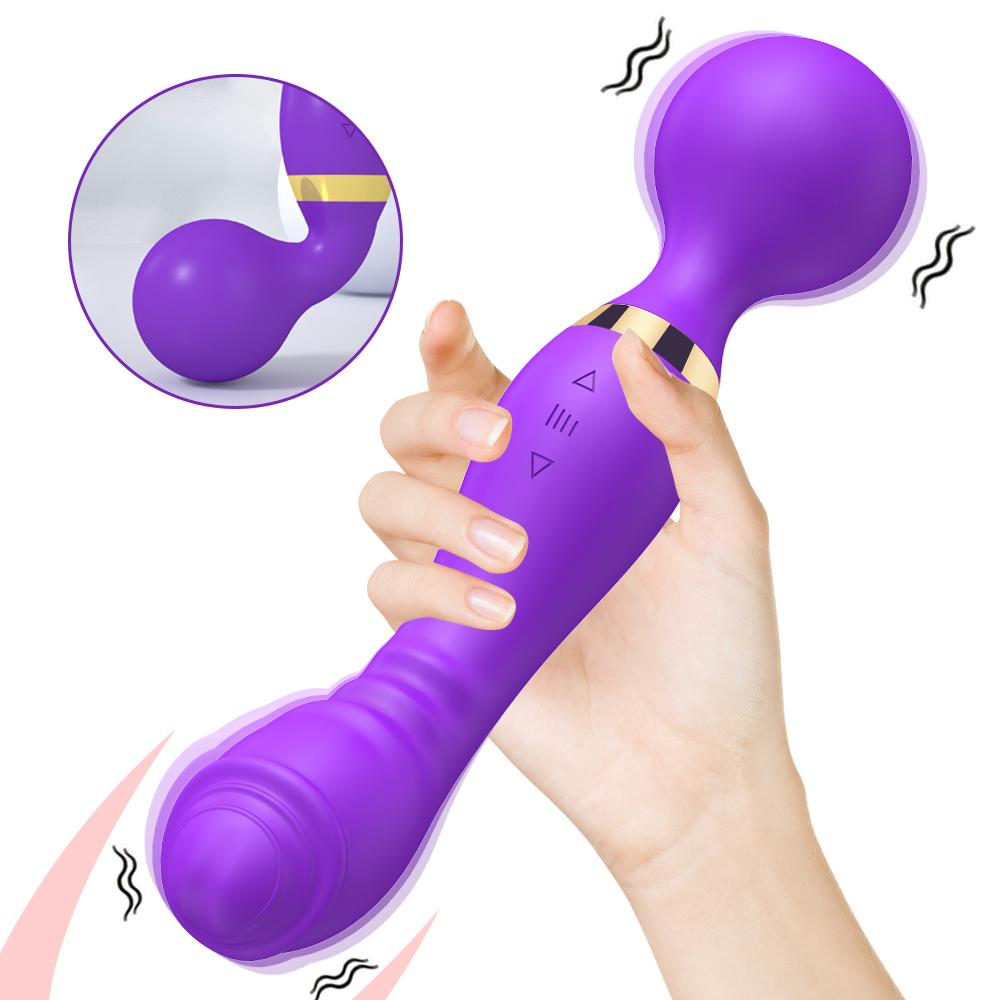 Bacchetta Magica 20 Velocità Potente Vibratore Dildo Doppio Motore Grande Massaggiatore Punto G AV Stimolatore Clitorideo per Donne Adulte Giocattoli Sessuali