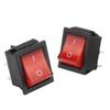 5PCs Rocker Switch 16A 250V 4 Pin with Red Light Industrial Control Accessory 31 X 25mm