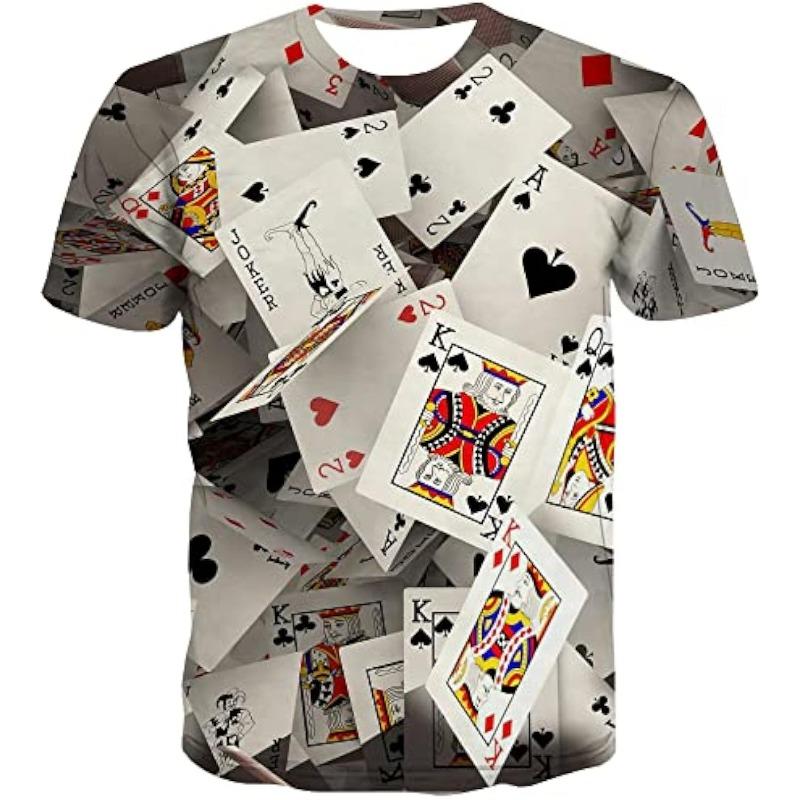 Men s Print Graphic T Shirt Short Sleeve Summer T-Shirt Novelty Casual Tee L