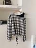 2025 Summer Women's Striped Off-Shoulder Long-Sleeve T-Shirt - Versatile, Simple, Slimming Top for Commute