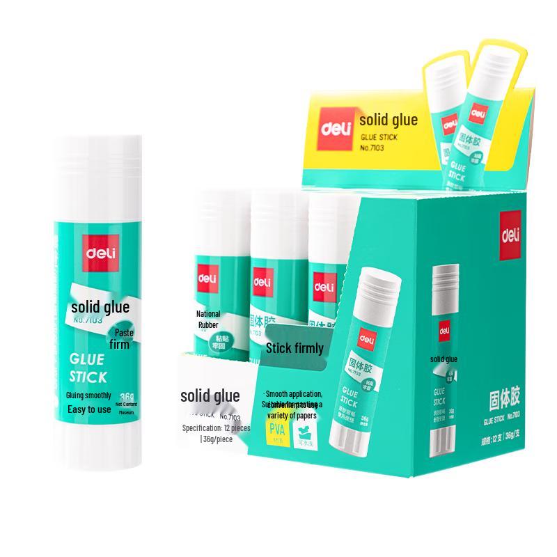 Deli 36g PVA Solid Glue Sticks (12-pack)