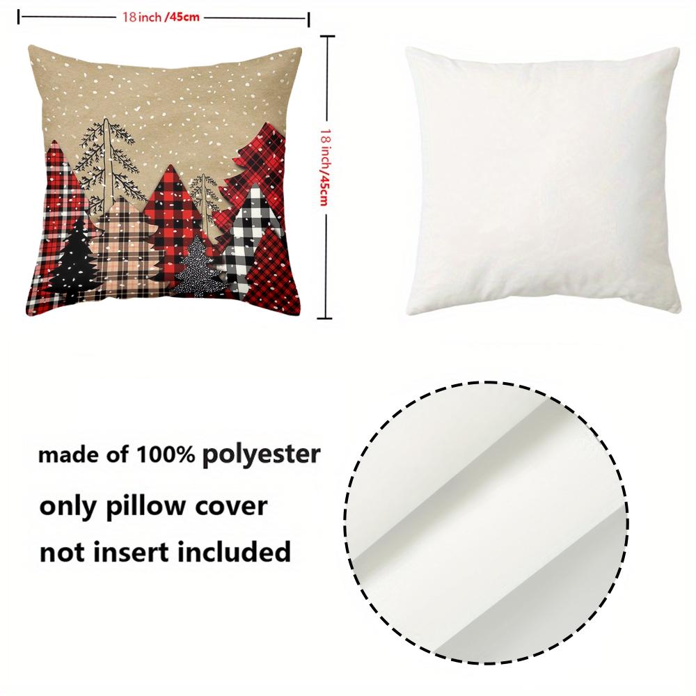 Kissen mit Weihnachtsmuster für Zuhause Polyester-Kissenbezug, dekorative Sofakissenhülle, Überwurfkissen für das Bett