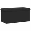 Folding Storage Bench Black 180 Kg 80 L 77 X 38 X 38 Cm