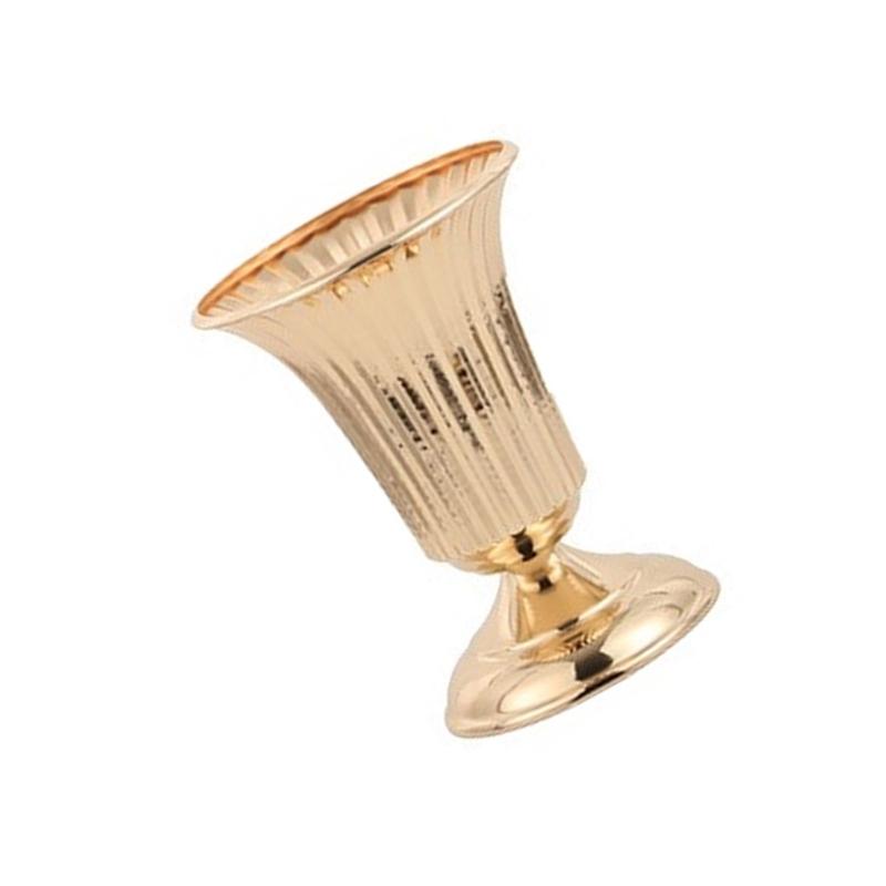 Desktop Metal Trumpets Centerpieces Vase Gold Flowers Vase Welcome Area Road Guide