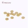 4/5/8MM 18K Gold Plated Wave Flat Spacer Beads,Wave Curling Round Bead Separators DIY Beading Jewelry Making