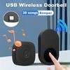 USB Wireless Doorbell Smart Welcome Door Bell Three-speed Volume 38 Songs Melodies Doorbell for Home Bed Call Emergent Call