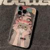Suitable for iPhone 15 phone case iPhone 14/13 promax soft anti drop Plus cat hugging girl