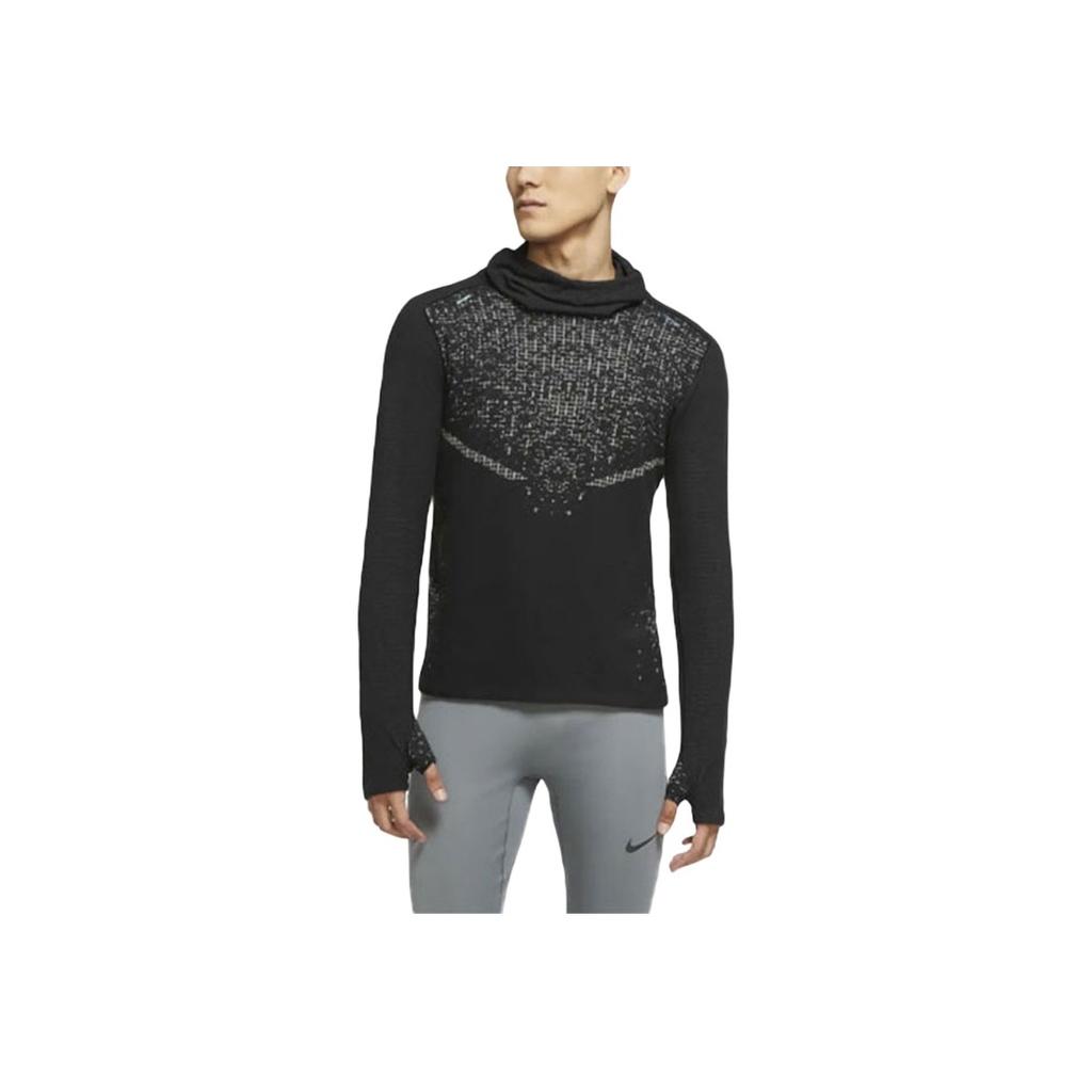 Nike Run Division Wooldorado Wool Solid Running Hoodie Men Tops Black CU7892-011