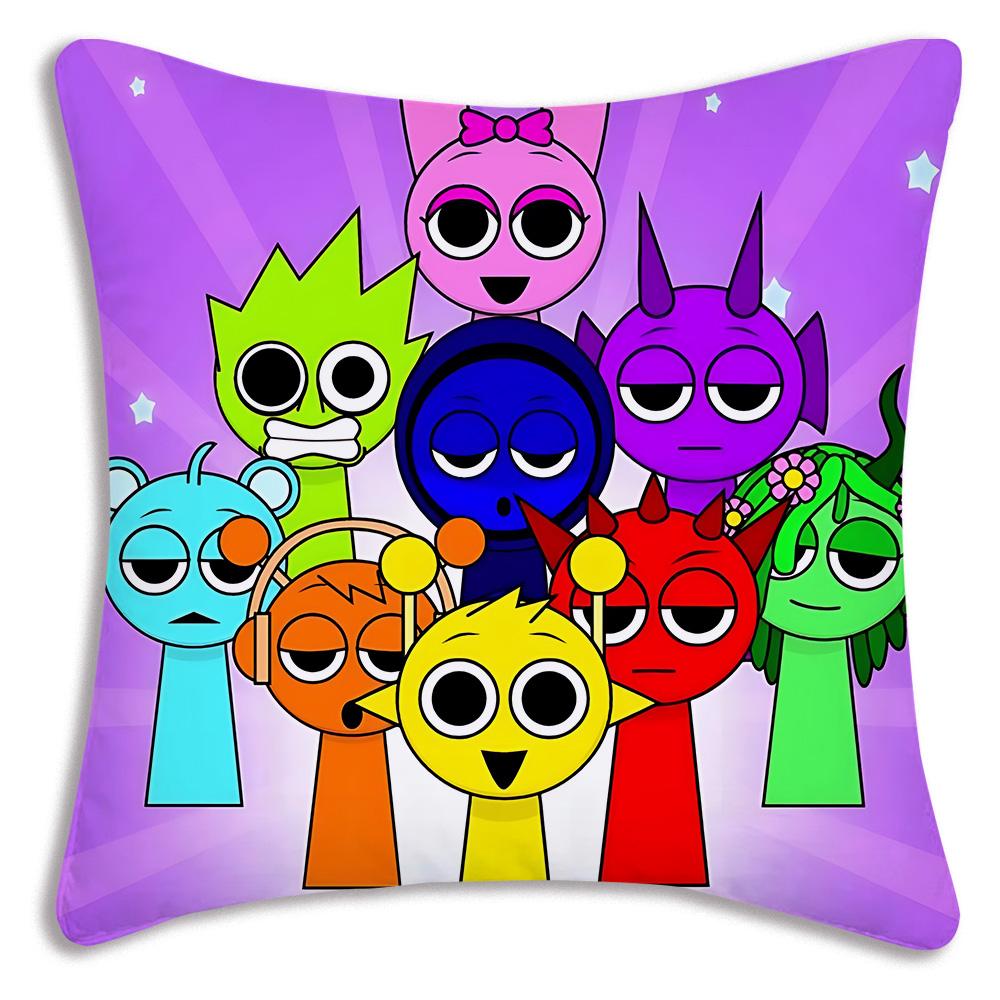 Joc amuzant Pentru S-SprunkiS Huse de Pernă Desene Animate Canapea Decorative Casă Imprimare Față-Verso Pluș Scurt Drăguț Husă Pernă