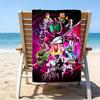 proof beach towel with a UFO Robo Grendizer3 pattern - soft,absorbent,quick-drying,machine washable - perfect for swimming,camping,bathing