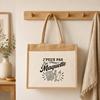 Sac cabas - PLANETEE - J'peux pas minimaliste - Toile de jute et coton - 21 L (43×33×21 cm) - Illustration au trait noir