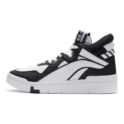 Li Ning SUPERWAVE Mid Coverage Thermal, Slip Resistant, Lightweight Mid Top Skateboard Shoes Women's Snow Black AGCR234-3