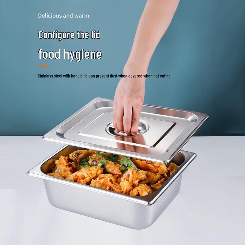 Rechteckige Edelstahl-Lebensmittelpfanne