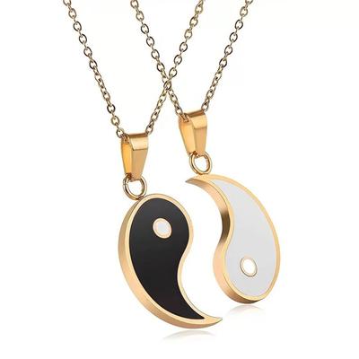 Collier Tai Chi Bagua Pendentif Yin Yang Collier de Couple