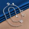 Charming 925 Sterling Silver Exquisite Roman Numeral Pendant Necklace for Women Fashion Party Wedding Favor Jewelry