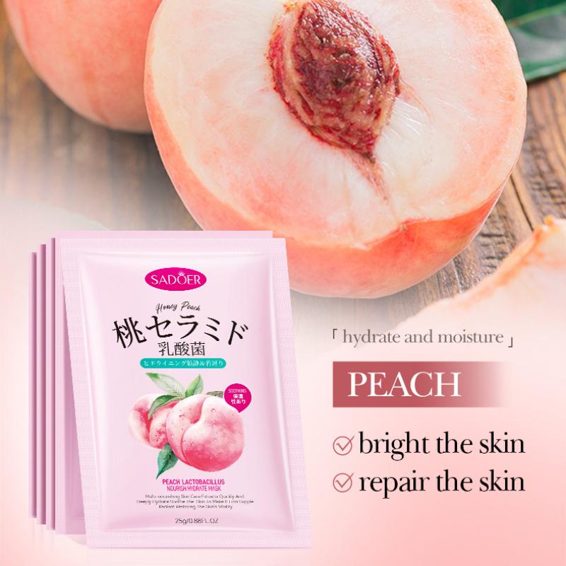 Sadoer Peach Lactobacillus Nourishing Hydration Mask Moisturising Mask