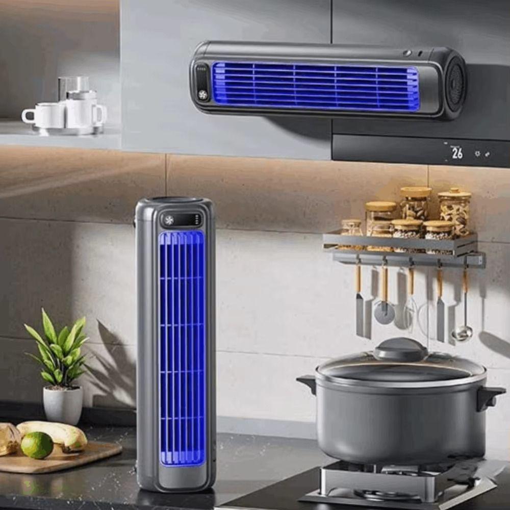 Bladeless Design USB Rechargeable Fan Leafless Cooling Fan for 5V/2A 3000mAh Desktop