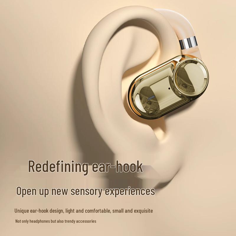 Open-Ear Bluetooth 5.4 Earphones: Non-In-Ear, Digital Display, Long Battery, High-Quality Sound, Ideal for Sports & Gaming