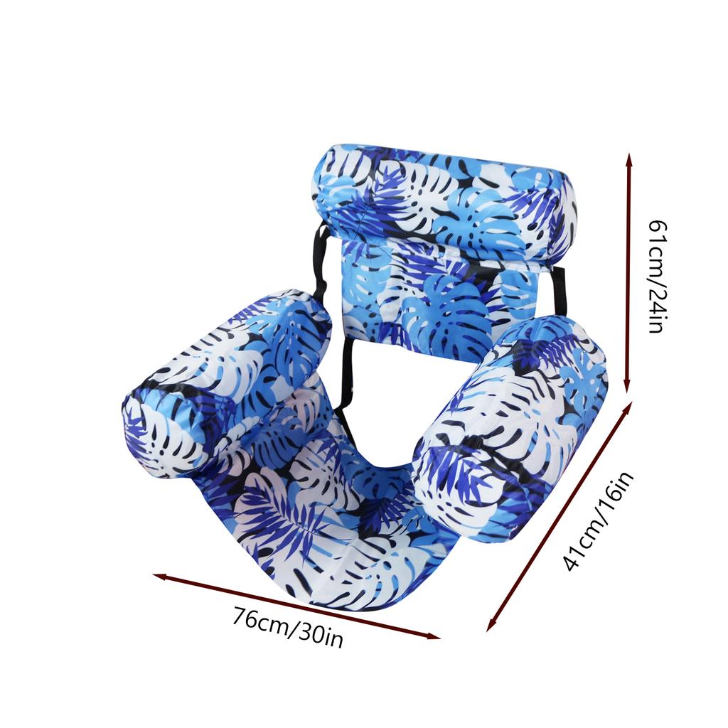 Heavy Duty Large Inflatable Floating Chair Adult Pool Float Water Lounge For Tanning Relax Lake Beach River Dock Outdoor Water