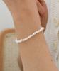 47Bag 925 Silver Toggle Bar Imperfect Freshwater Pearl Bracelet Botti