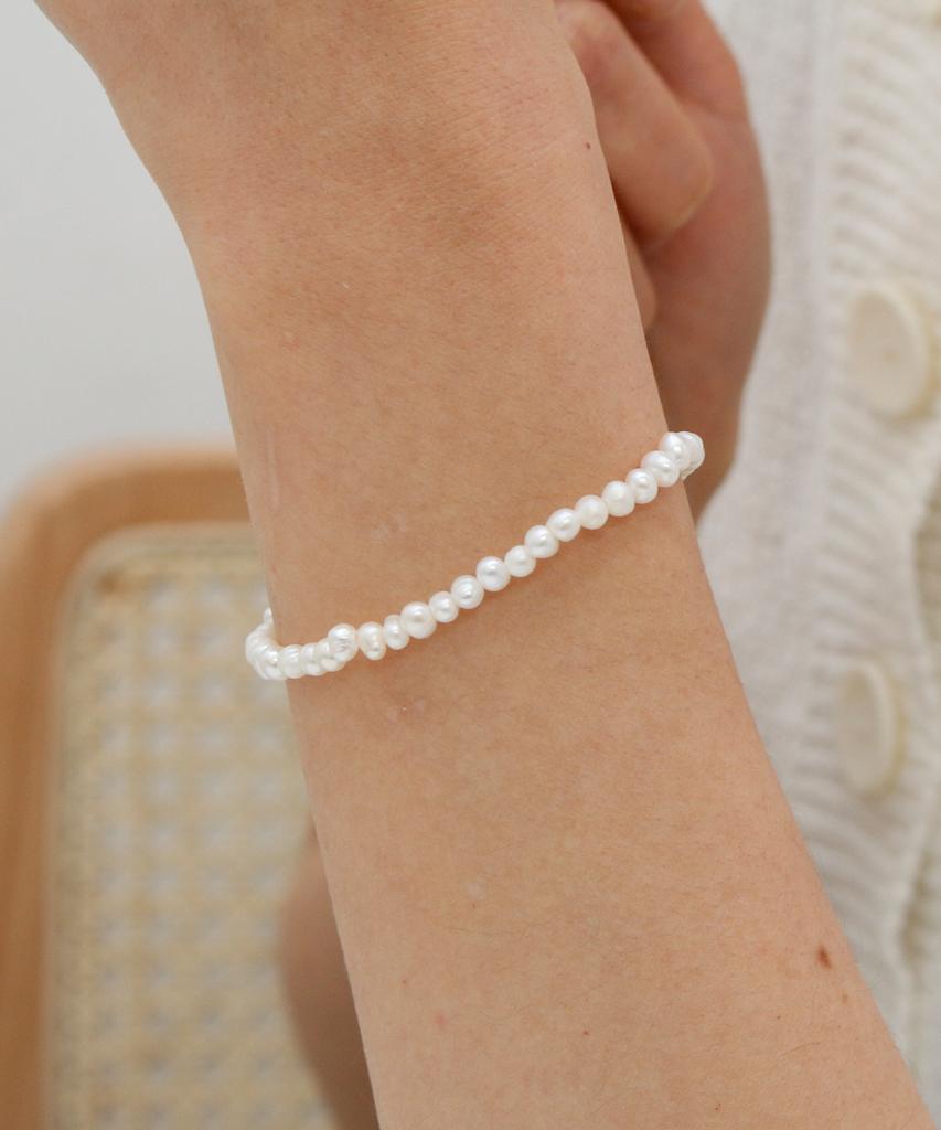 47Bag 925 Silver Toggle Bar Imperfect Freshwater Pearl Bracelet Botti