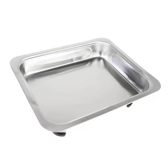 Paslanmaz Çelik Chafing Dish Büfe Isıtıcı Cam Kapaklı Çıkarılabilir Ayaklar Büfeler Oteller Açık Hava Barbekü Catering Hizmeti İçin Yemek Tabağı