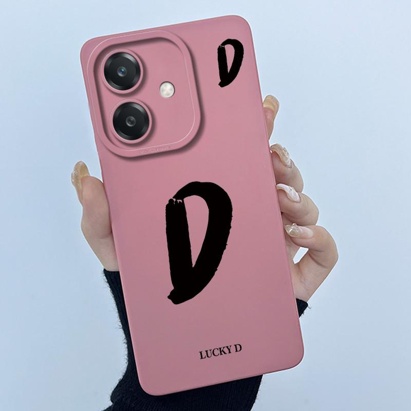 

For Oppo A40 A40m Case Cute Letters Soft Liquid Silicone Anti Drop Phone Back Cover For Oppo A60 A 60 5G CPH2683 Couple Bumper Oppo A40m