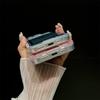 Card Holder Transparent Case for iPhone 15 14 13 16 17 Pro Max Air Plus 11 12 Double Color Wallet Soft Shockproof Cover