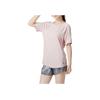 Under Armour Solid Color Fitness Training Crew Neck Slim Fit Short Sleeve T-Shirt Women Tops Pink 1368178-676