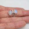 Natural Moonstone Ring, Handmade Ring, 925 Sterling Silver Ring, Teardrop Two Gemstone Ring, Gift for Her, Birthday Ring