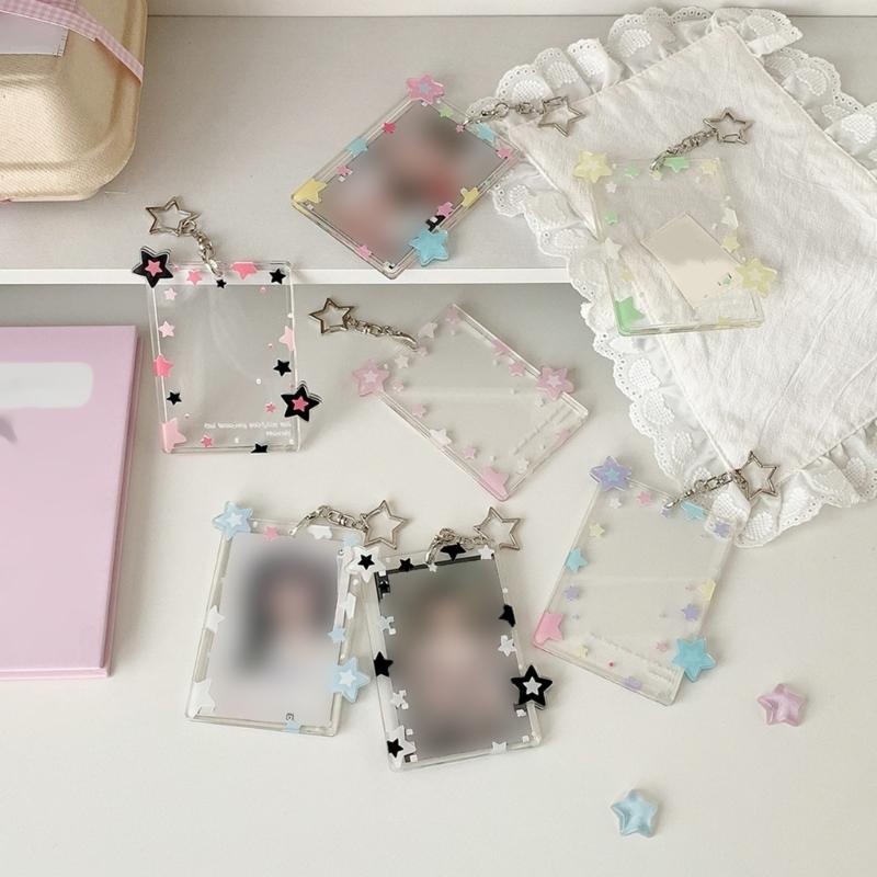 3 Inch Photo Card Pouches Photo Card Protector Sleeve Mini Photo Protector With Carry Hook For Backpacks Key Organizes