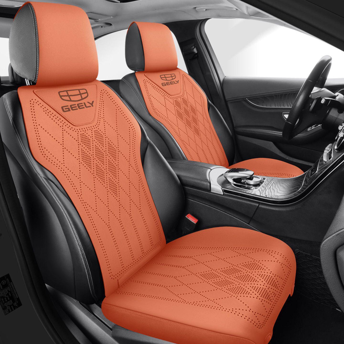 Haoyue L Universal Leather Car Seat Cushion - Four-Season Ventilated Suede Saddle Pad Haoyue L