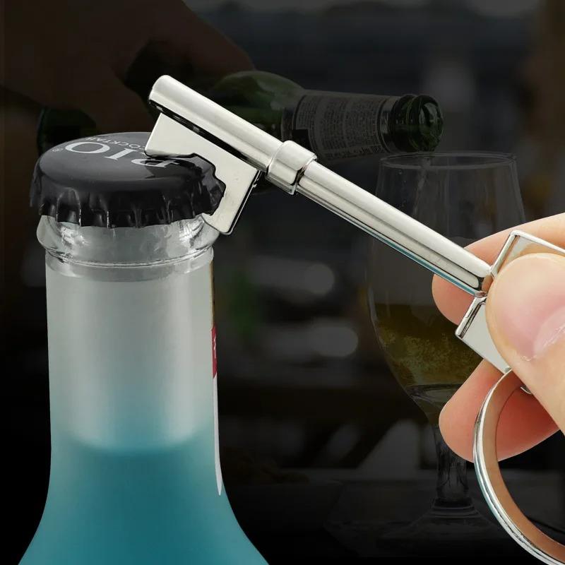 1-3 Stück Heißer Verkauf Schlüsselanhänger Tragbarer Flaschenöffner Metall Bierflasche Dosenöffner Hängering Schlüsselanhänger Party Bar Werkzeug Zubehör