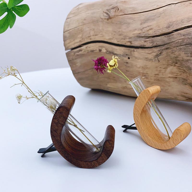 Wooden Car Flower Vase Vent Clip Sturdy Air Outlet Vase Car Vent Clip Portable Automotive Air Fresheners Car Air Vent For