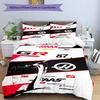 3pcs Duvet Cover Set (1*Duvet Cover + 2*Pillowcase, Without Core), Haas F1 Racing Team Print Bedding Set, Bedroom Decor, All‑Season, Gift