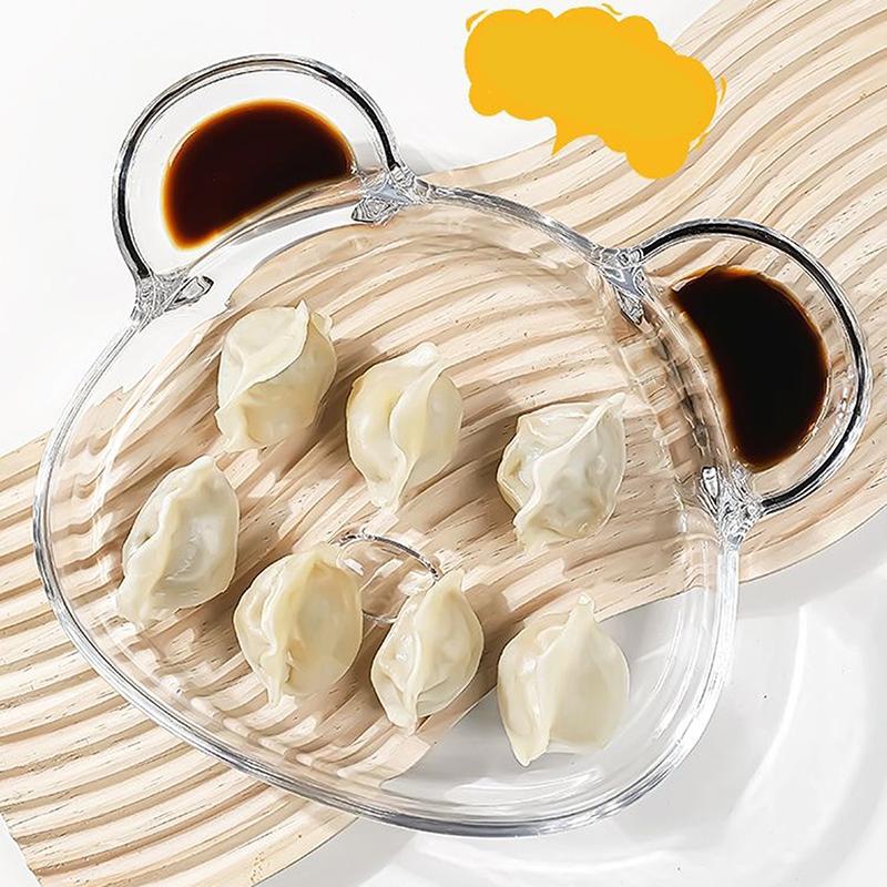 Kreative bjørneformede krydderfat Skjellformet dumplingbolle Serveringsbrett Dippsaus Salat Fruktfat Kjøkkenbordsservise